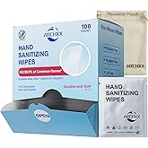 ARCHXX Cotton-Like Softness Hand Sanitizer Wipes, 100 Count, Antibacterial Hand Wipes Individually Wrapped, 70% Alcohol, Travel Size, Sanitizing for Home, Office &amp; Outdoor, Aloe Vera Scent