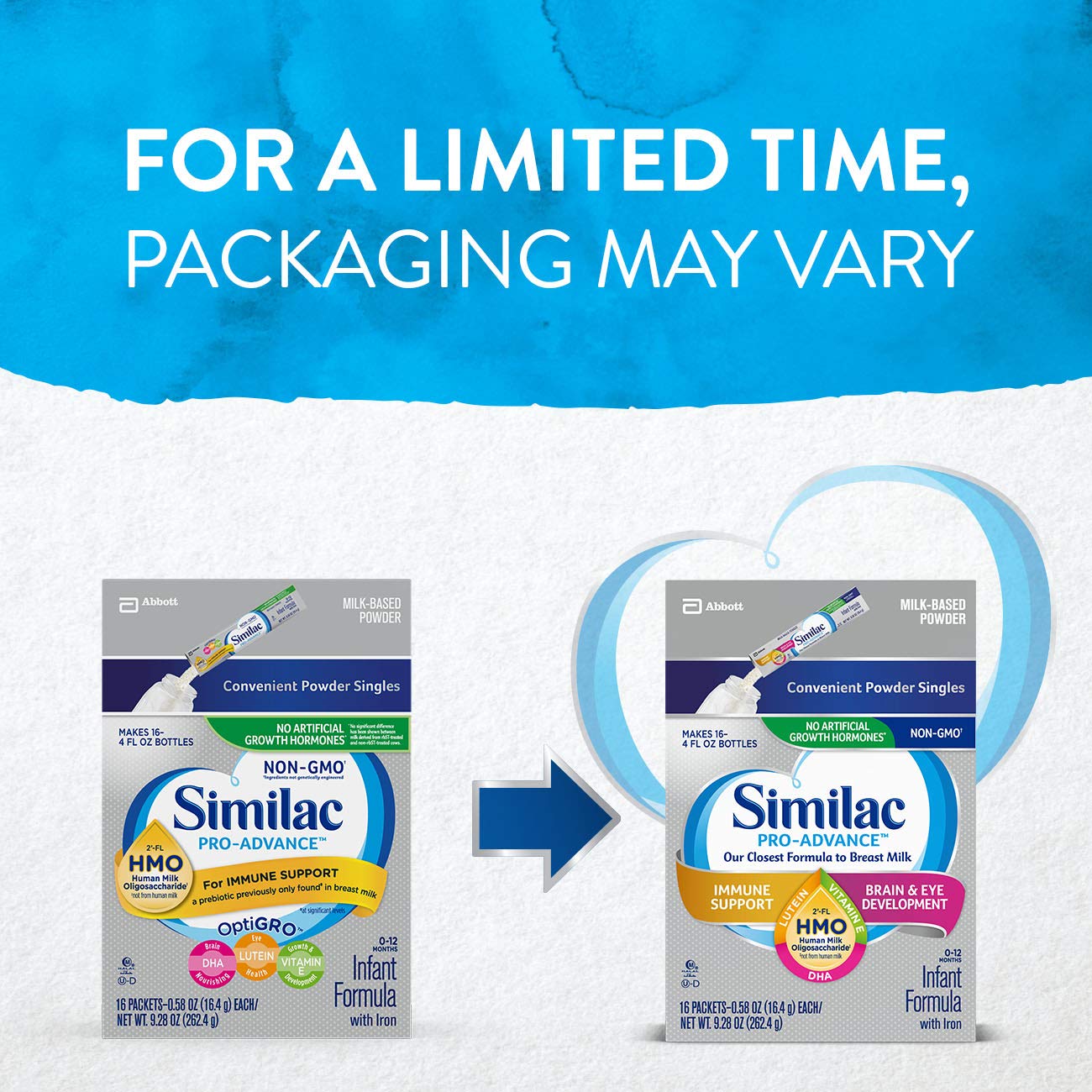 similac pro advance single powder packets