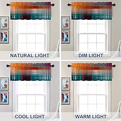 Batmerry Orange Abstract Color Valance