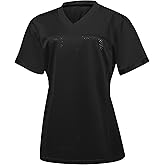 XVNDJ Women’s Blank Football Jersey, Ladies Mesh Athletic Football Shirts, American Football Jerseys for Adults S-2XL