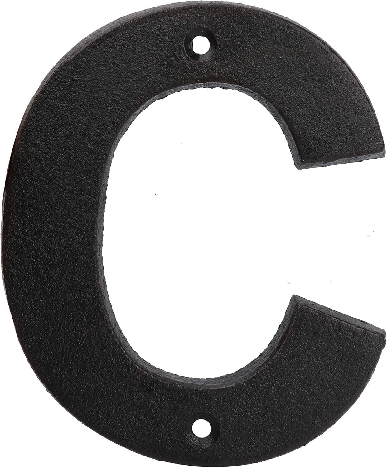 Cast Iron House & Door Numbers 0-9, A-E - Available in Black and Brown (C, Black)