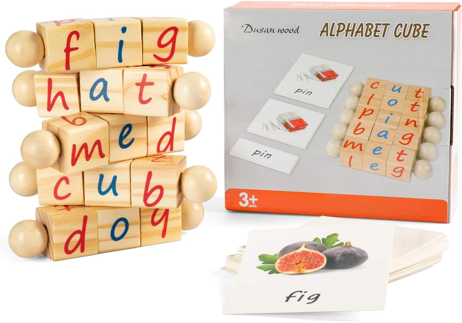 wooden reading blocks