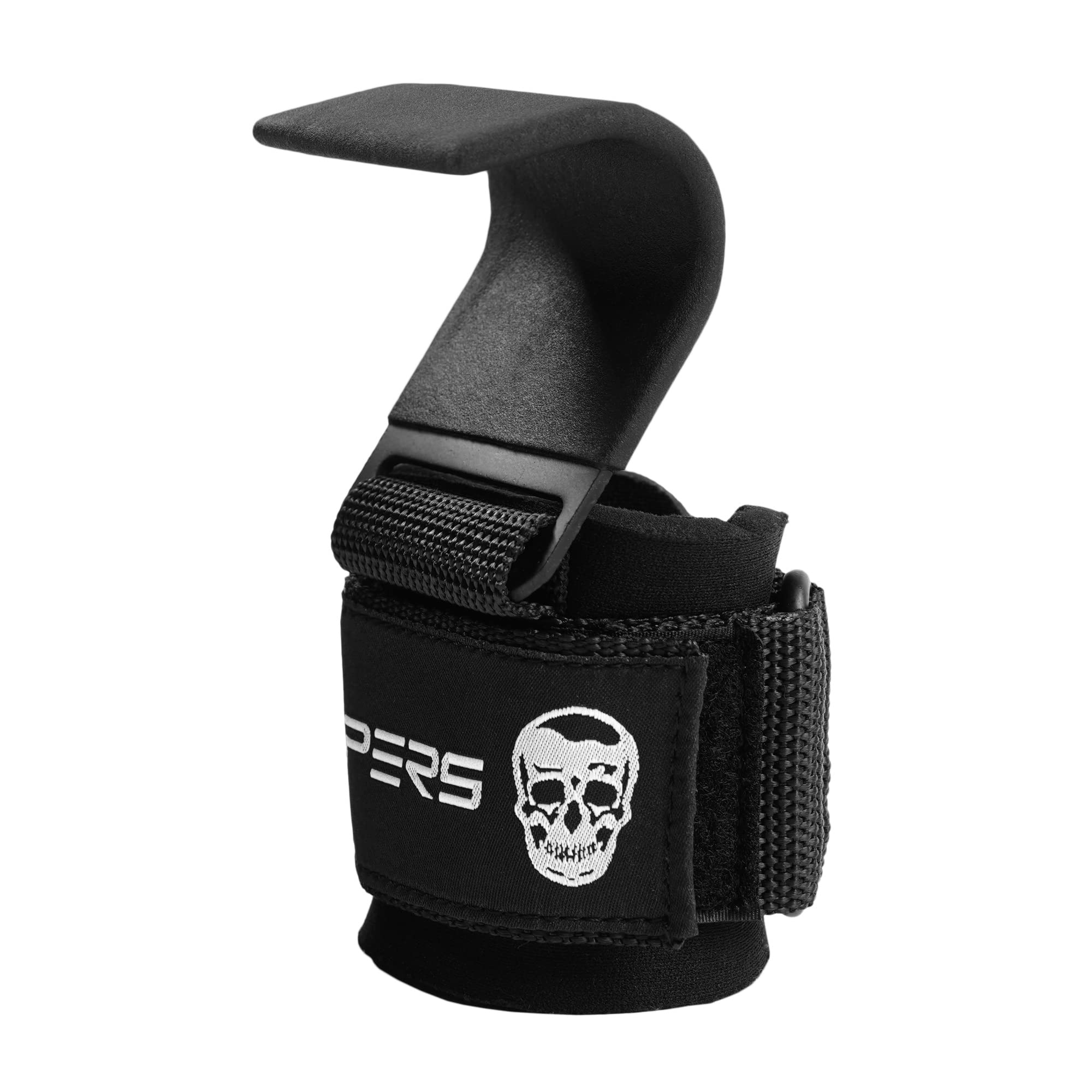 Gymreapers Weight Lifting Hooks (Pair), Heavy Duty Power Wrist Straps Hand Grip Support For Deadlifts, Pull Ups, Shrugs - Gym Gloves For Men and Women