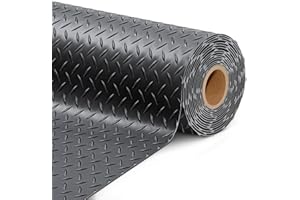 KROAK 7.5 x 17 FT Garage Floor Mat, Thickened PVC Parking Mat, Anti-Slip Garage Floor Runner & Protector Mat Fits for SUVs, Compact SUV, Sports Car, Heavy Motorcycle, Golf Cart