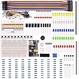 Kuman Starter Kit w/ Sample & Tutorial for Arduino Uno R3 Nano Mega Raspberry pi 3 2 Electronic Fans Bundle with Breadboard Cable Resistor Capacitor LED Potentiometer (236 Items) K66