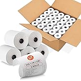 (5 Rolls) 3 1/8 x 230 Thermal Paper Receipt Rolls, Premium Quality Thermal Printer Paper, Thick Receipt Paper Rolls, Fits All POS Cash Registers, BPA Free