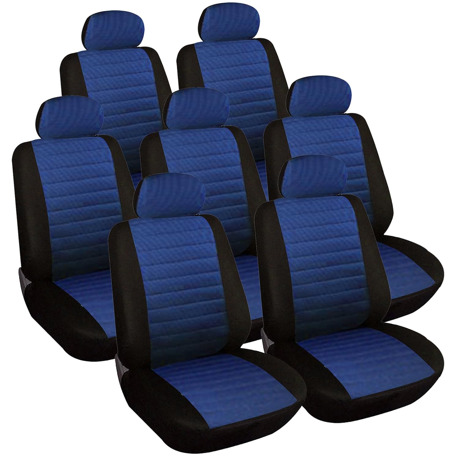 Woltu 7X Fundas de Asiento para Coche Universal Delantero y Traseros Cubierta para Asiento