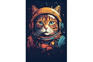 Cat Astronaut: 6"x9", Notes, Notebook, Journal,Notizbuch,Carnet de notes,libreta, Diary, 120 Pages lined, Paperback Cover