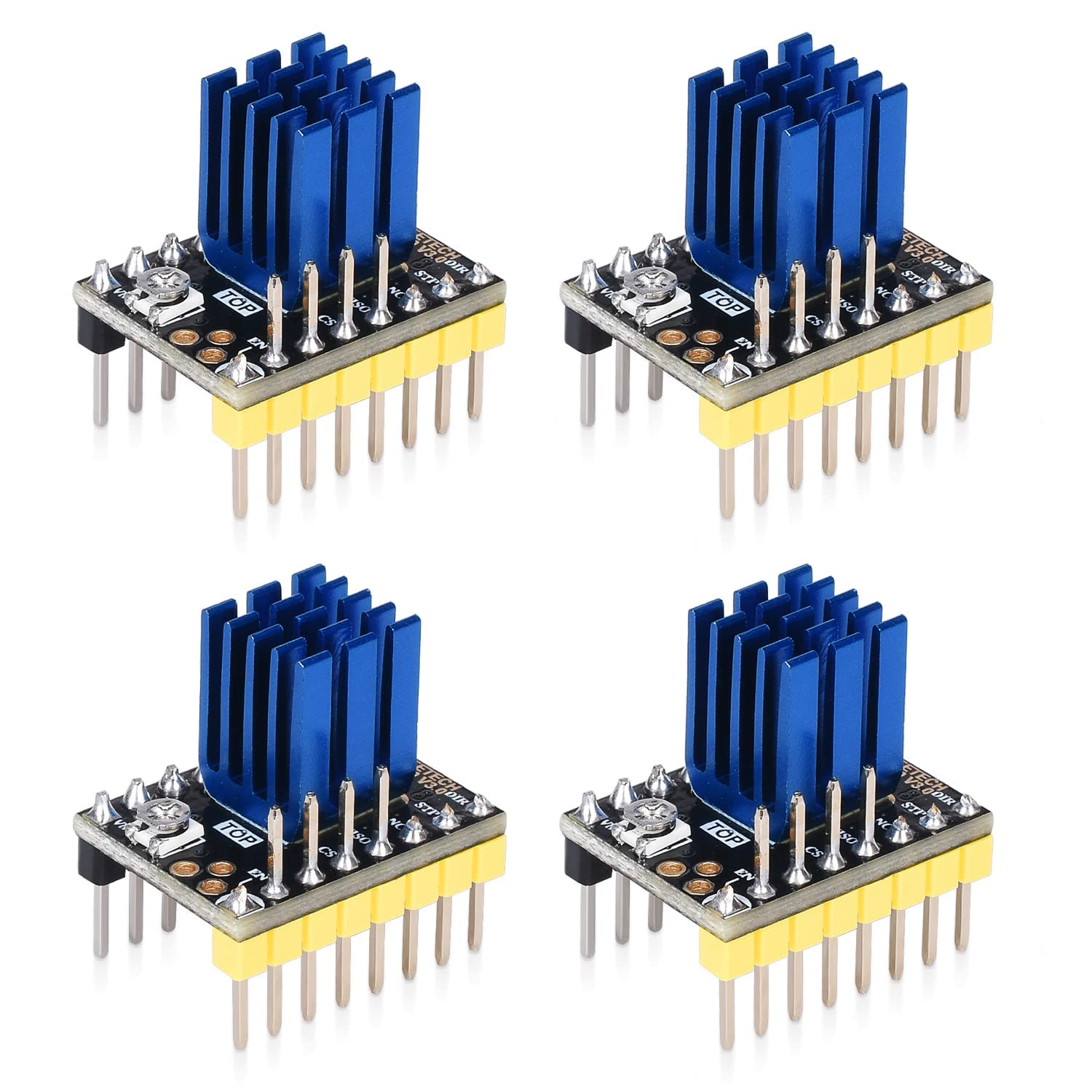BIQU DIRECT 3D Printer Part Ultra-Silence Stepper Motor Driver TMC2130 V3.0 with Heat Sink for SKR V1.3 MKS GEN L Ramps 1.6/1.5 Control Board (SPI Mode)