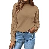 BTFBM Fall Sweaters for Women 2026 Crew Neck Long Sleeve Hollow Out Swiss Dot Knit Casual Pullover Tops Fashion Clothing