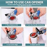 Lychico 3-in-1 Tin Opener Can Opener Bottle Opener Stainless Blue view 7
