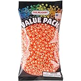 The Beadery - 9x6mm Barrel Pony Bead, Orange Pearl - 900 Pieces - 750V273