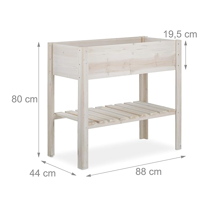 Relaxdays Huerto Urbano, Terraza, Balcón & Jardín, Tiesto Grande ...