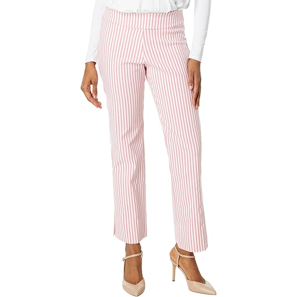 Krazy Larry Stretch Linen Wide Ankle Pink Stripe 16 at Amazon