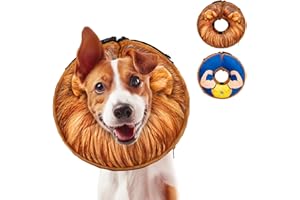 Ladadee Inflatable Dog Cone Collar After Surgery, Soft Recovery Suit Dog Cat Cone Collar Alternative for Dogs Cats, Dog Neck 