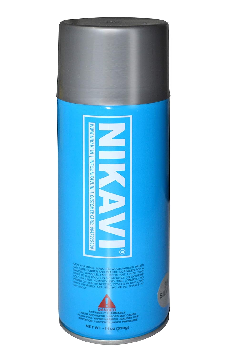 NIKAVI Aerosol Spray Paint Cans (400 ML, Silver) Amazon.in Car