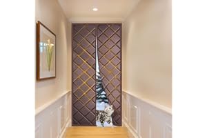 52 x 84 inch Insulated Magnetic Door Curtain for Winter, Energy Saving Thermal Door Cover with Triple-Layer Oxford Fabric, Pe