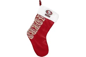 FOCO NFL Official Primary Logo Christmas Holiday Stocking Decoration Ornament (San Francisco 49ers)