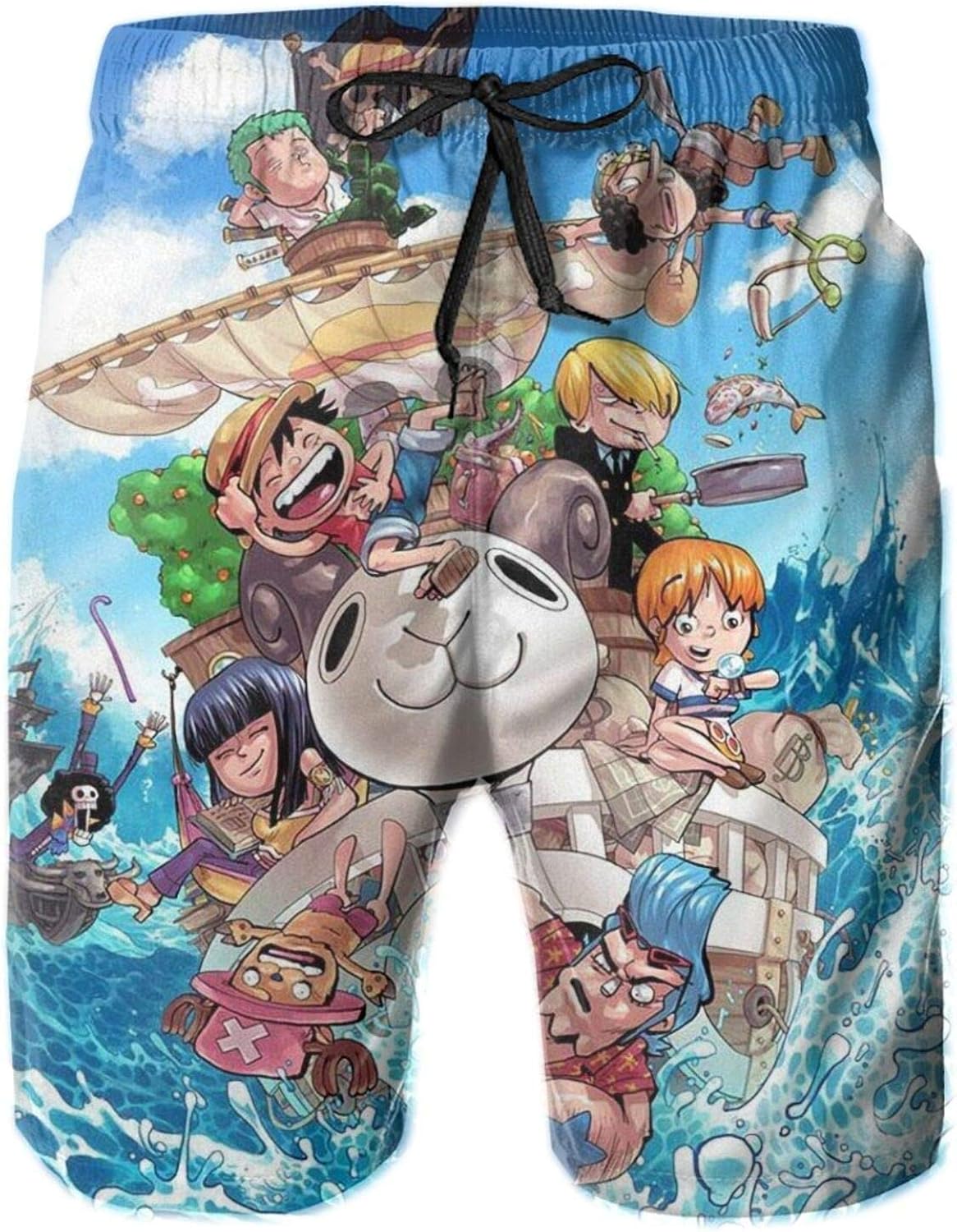 AnimeOnePieceMonkeyDLuffy Swim Trunks Quick Dry Swim Shorts 3D