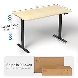 VIVO Electric 55 x 28 in Standing Desk, Memory