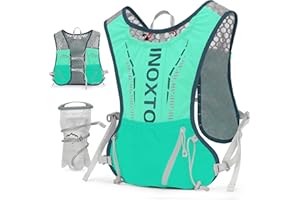 INOXTO Hydration Vest Backpack,Lightweight Water Running Vest Pack with 1.5L Water Bladder Bag Daypack for Hiking Trail Running Cycling Race Marathon for Women Men