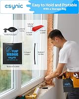 eSynic Air Wedge Pump Up Bags 2pcs with 4 Wedges Door Window Install view 2