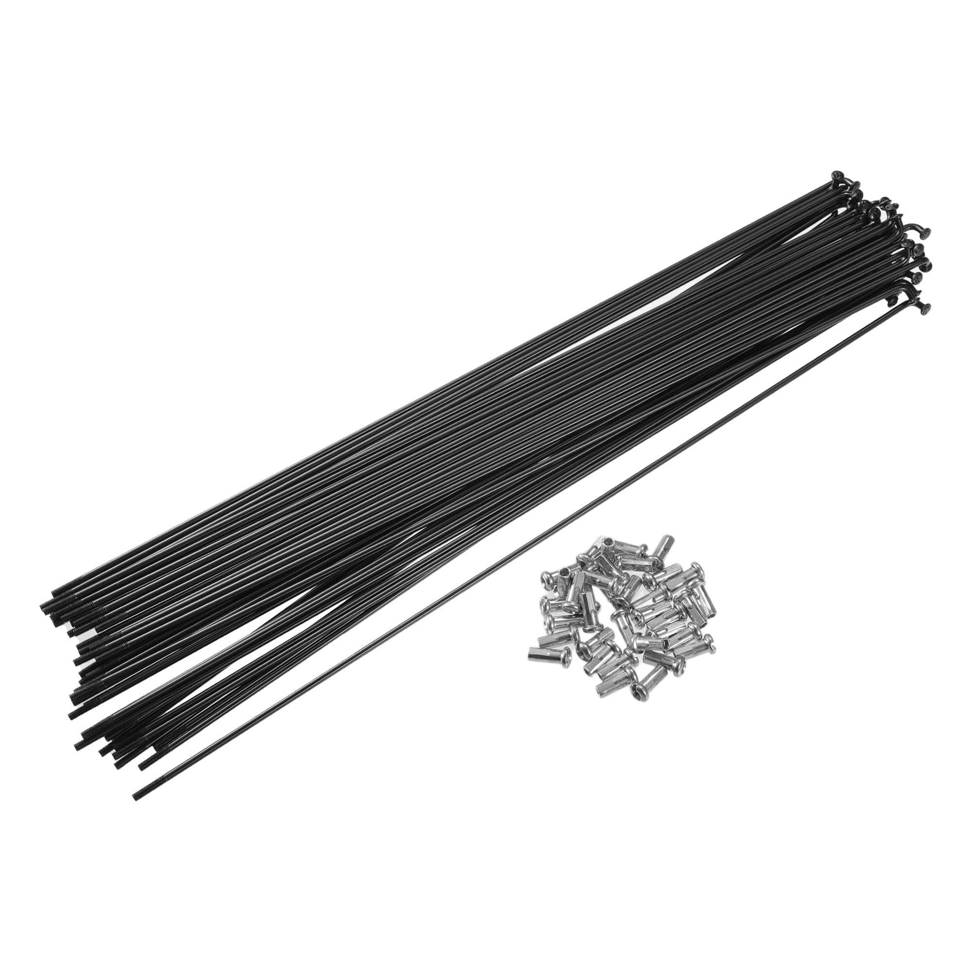 X AUTOHAUX 40 Pcs Bicycle Steel Spokes 13G Bike Spoke 290mm Length with Nipples