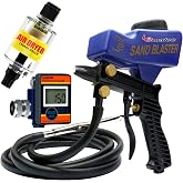 LE LEMATEC Premium Sand Blaster Gun Kit, Air Compressor Oil Water Separator, and Air Pressure Regulator