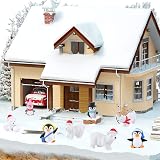 FEPITO 12 Pcs Resin Christmas Figurines Polar Bear Penguin Snowflakes Mini view 3