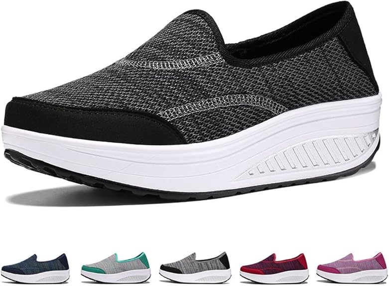 Womens Lightweight Trainers Shock Absorbing Walking Shoes Ladies Slip