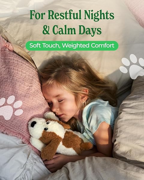 MY LITTLE BUDDY HEATABLE WEIGHTED PLUSH PUPPY DOG – COZY COMFORT & SECURITY, SOOTHING STUFFED ANIMAL FOR KIDS & TODDLERS, COMPACT 1.5 LBS – PERFECT FOR CUDDLES!