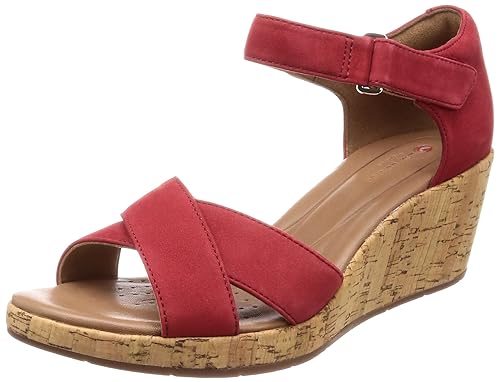 clarks red sandals