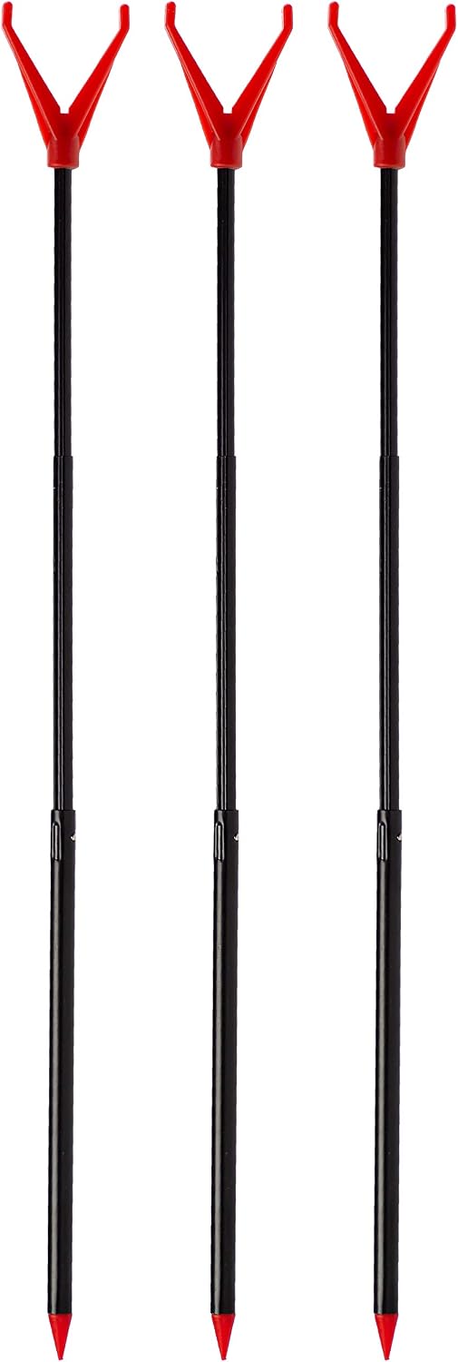 Zite Fishing telescopic rod holder set - 3 pieces rod stands fishing rod holder - V-Rod rests with line notch