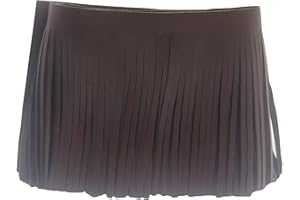 KUYLENT 2 Yards 4 Inches PU Faux Leather Fringe Trim Tassel Trim for Craft DIY Sewing Clothing Handbag Garment Hem Decoration (Dark Coffee)