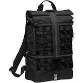 Chrome Industries Barrage 22L Black Roll-Top Backpack – Water Resistant Bag for Work, School, Travel – Features Cargo Net & Laptop Pocket