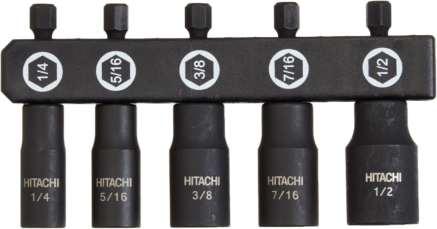 Hitachi 115280 5 Piece Impact Nut Driver Set