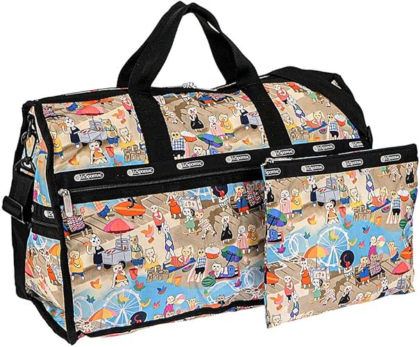 Amazon Co Jp Lesportsac レスポートサック ボストンバッグ ポーチ付 7185 E1 Caturday Large Weekender ラージウィークエンダー ボストンバッグ 旅行用かばん 並行輸入品 シューズ バッグ