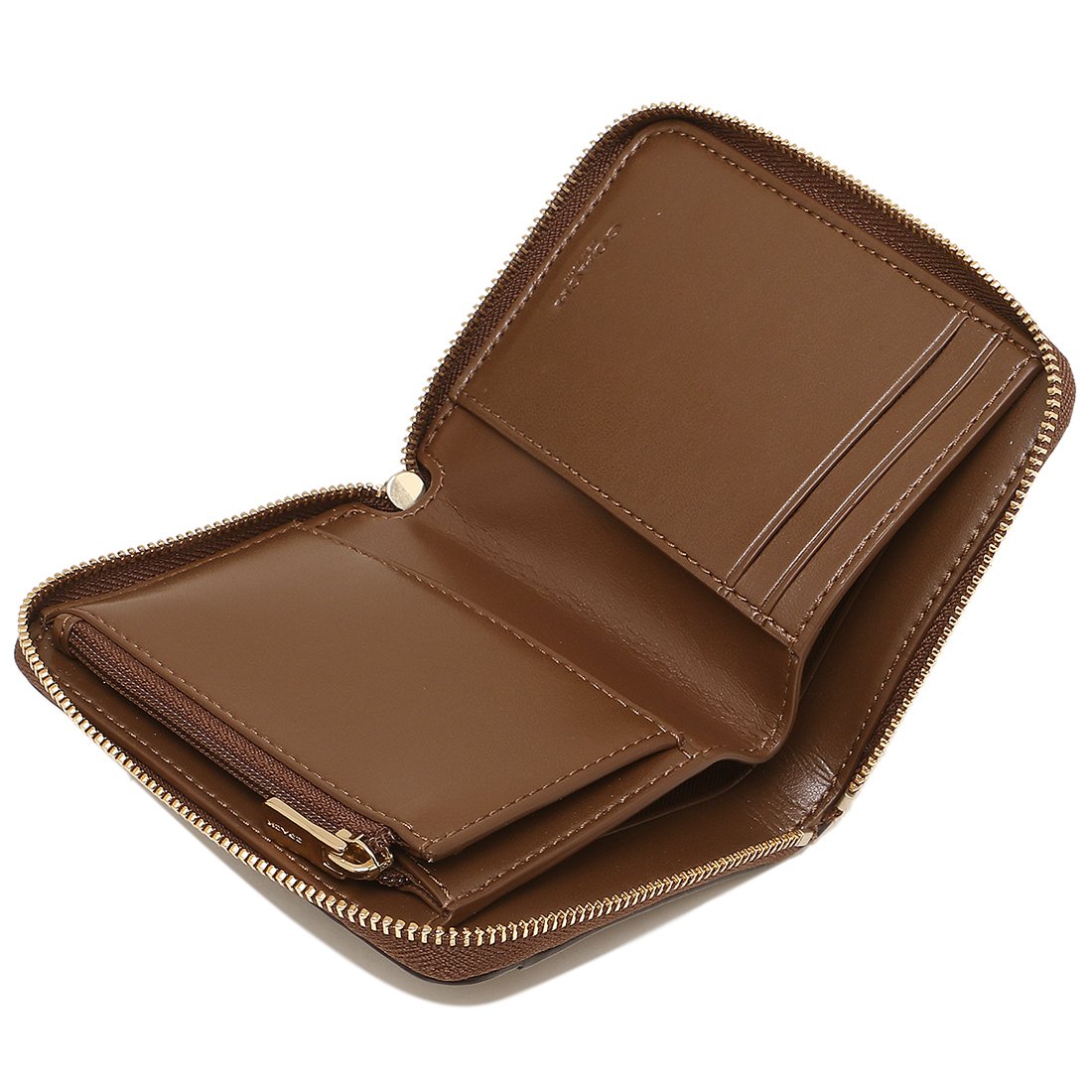 Coach Small Zip Around Wallet In Signature Canvas