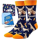 HAPPYPOP Mens Donkey Gifts - Funny Silly Crazy Animal Lovers Socks, Donkey Socks