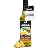 Syruvia Pineapple Syrup, Flavored Syrup for Drinks, Cocktails, Lemonades, Iced Teas, and Desserts &ndash; 25.4 fl oz
