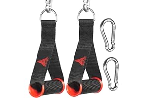 allbingo Pro Cable Handles Compatible with Bowflex and Cable Machine, Heavy Duty Exercise Hand Grips Attachment with 2 Carabiners for Resistance Bands Home Gym