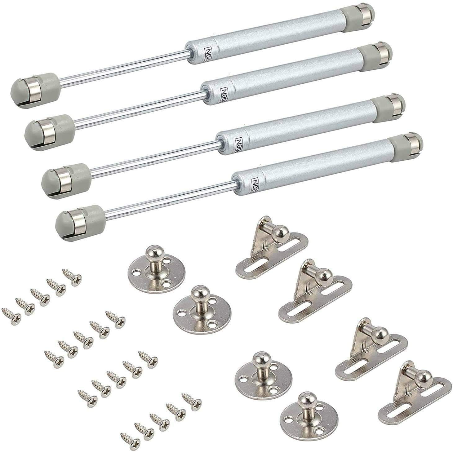 Jeylly Gas Spring, 200N Gas Strut Lid Support Stay Bar Kitchen Cabinet Cupboard Box Spring Hinge (4 Set)