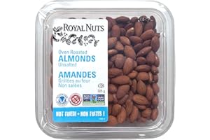 ROYAL NUTS Dry Roasted Almonds Unsalted, 325 Grams
