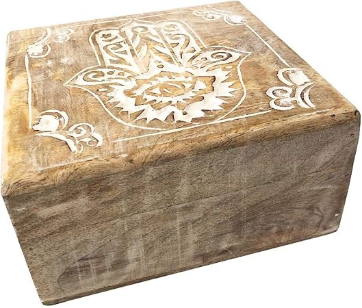 Zen et Ethnica - Caja de Madera para la Mano de la Fátima (tamaño Grande): Amazon.es: Hogar