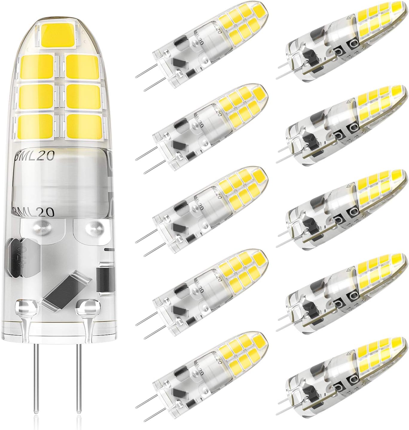 DiCUNO G4 LED Bulb, 2W Equivalent to 20W Halogen Bulbs Replacement, 12V