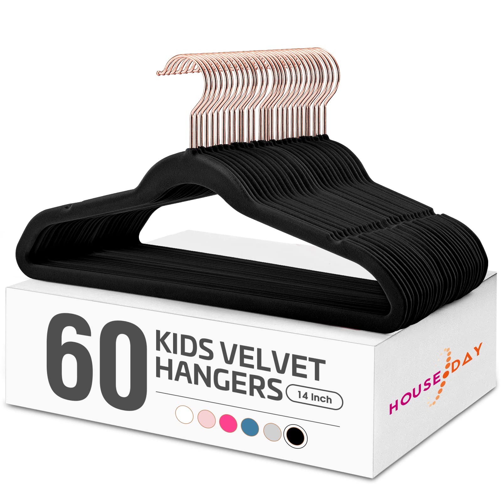 Velvet Kids Hangers 60 Pack Premium Childrens Hangers for Closet