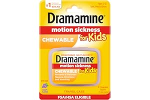 Dramamine Motion Sickness Relief for Kids | Chewable Grape | 8 Count