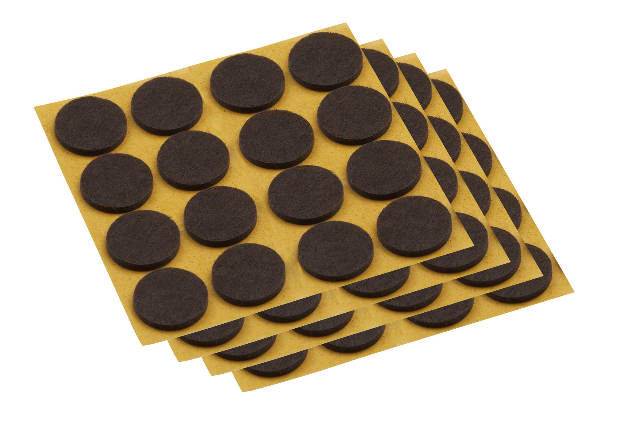 Meister Felt Glider self-adhesive, Ø 22 mm, brown, 80 pieces, 645056