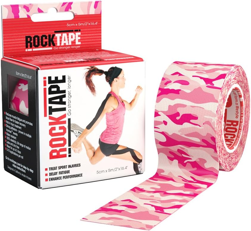 RockTape Unisex Uncut Std Kinesiology Tape (5cm x 5m Roll), Elastic Therapeutic Sports Tape