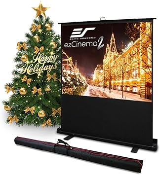 Amazon Com Elite Screens Ezcinema 2 Portable Manual Floor Pull Up With Scissor Backed Projector Screen 105 Inch 16 9 4 3 1 1 Home Theater Office Classroom Projection Screen With Carrying Bag F105xwv2 Electronics